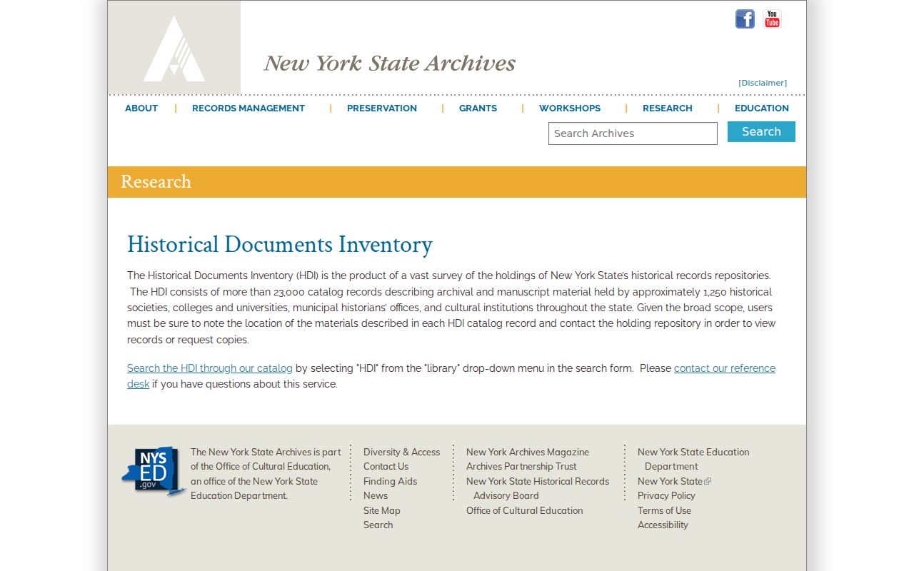Grand Island Town previous residents archival repository finder